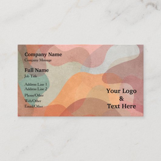 Personalisierte benutzerdefinierte Logos und Texte Visitenkarte (Vorderseite)