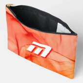Personalisierte benutzerdefinierte Monogramm-Make- Zubehörtasche (Offen)