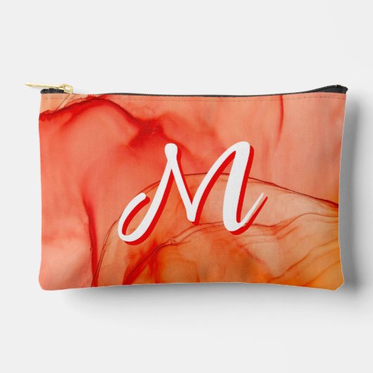 Personalisierte benutzerdefinierte Monogramm-Make- Zubehörtasche (Vorderseite)
