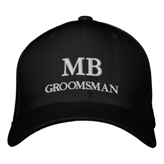 Personalisierte benutzerdefinierte Monogramm-Trauz Bestickte Baseballkappe (Vorderseite)