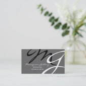 Personalisierte benutzerdefinierte Monogramm-Visit Visitenkarte (Stehend Vorderseite)