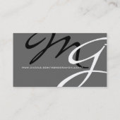 Personalisierte benutzerdefinierte Monogramm-Visit Visitenkarte (Rückseite)