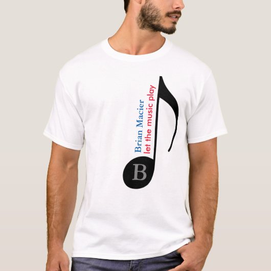 personalisierte/benutzerdefinierte musikalische No T-Shirt (Vorderseite)