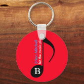 personalisierte/benutzerdefinierte Musiknote Schlüsselanhänger (Vorderseite)