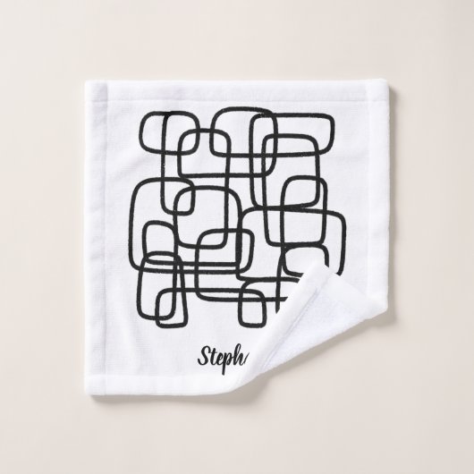 Personalisierte benutzerdefinierte Namen Abstract  Badhandtuch Set (Waschlappen)