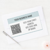Personalisierte benutzerdefinierte QR-Code-Adressb Rechteckiger Aufkleber (Umschlag)
