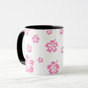 Personalisierte benutzerdefinierte rosa und weiße  tasse