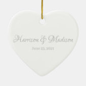 Personalisierte benutzerdefinierte Skriptkombinati Keramik Ornament (Hinten)