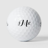 Personalisierte benutzerdefinierte Skriptmonogramm Golfball (Vorderseite)