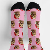 Personalisierte benutzerdefinierte süße Doodle-Wei Socken (Oben)