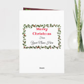 Personalisierte benutzerdefinierte Upload Foto Wei Karte (Rückseite)