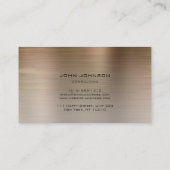 Personalisierte Beratung Lion Sepia Metallic Steel Visitenkarte (Rückseite)