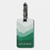 Personalisierte Berge im Freien Gepäckanhänger (Rückseite vertikal)