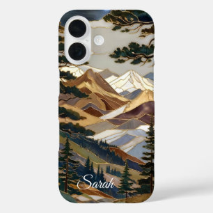 Personalisierte Berglandschaft-Handyhülle iPhone 16 Hülle