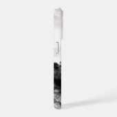 Personalisierte Berglandschaft I Schwarz-Weiß iPhone Hülle (Rechte Seite)