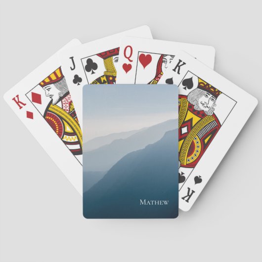 Personalisierte Berglandschaft Spielkarten (Rückseite)