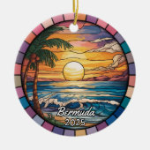 Personalisierte Bermuda-Ornament, Britische Überse Keramik Ornament (Vorne)