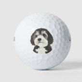 Personalisierte Bernedoodle-Getränkekasten Golfball (Vorderseite)
