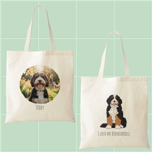 Personalisierte Bernedoodle-Hundemutter mit indivi Tragetasche