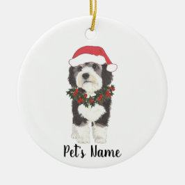 Personalisierte Bernedoodle Keramik Ornament