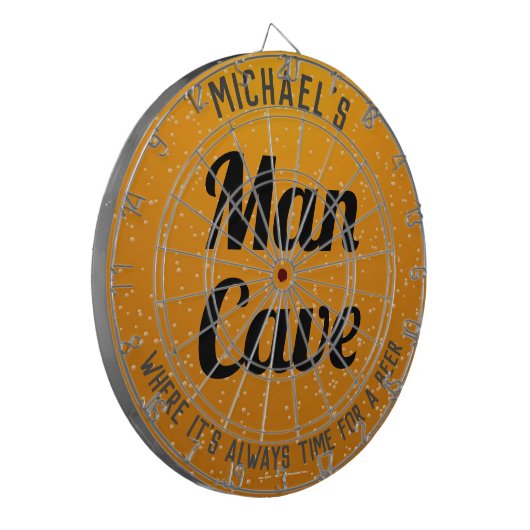 Personalisierte Bernsteinhöhle Dartscheibe (Vorderseite Links)