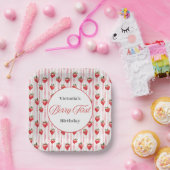 Personalisierte "Berry First" Birthday Square Tell Pappteller (Party)