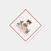 Personalisierte Berry Sweet Baby Shower Serviette (Ecke)