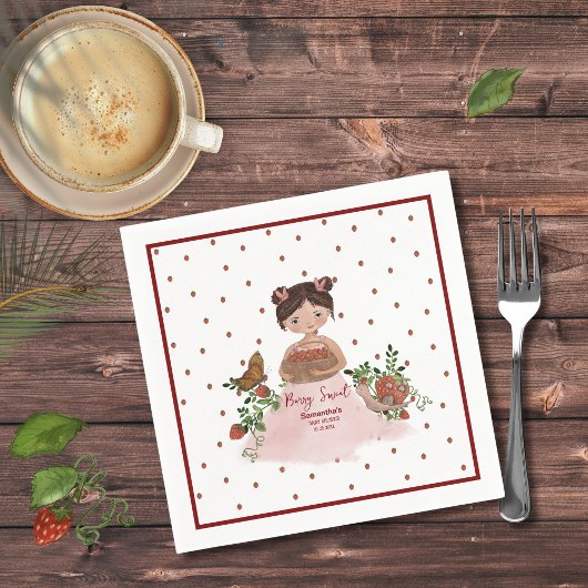 Personalisierte Berry Sweet Baby Shower Serviette