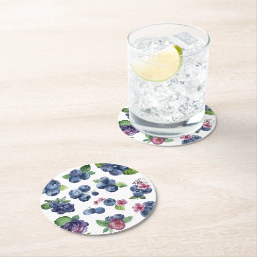 Personalisierte Berry Sweet Runder Pappuntersetzer (Vor Ort)