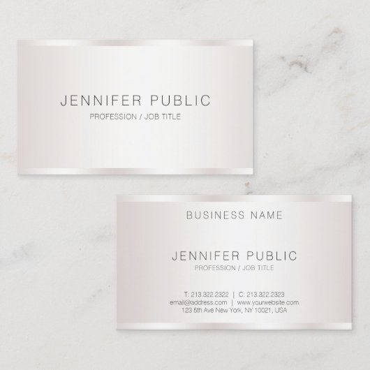 Personalisierte Berufliche einfache Vorlage Modern Visitenkarte (Vorne/Hinten)