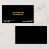 Personalisierte Berufliche Elegante Schwarze Imita Visitenkarte (Vorne/Hinten)