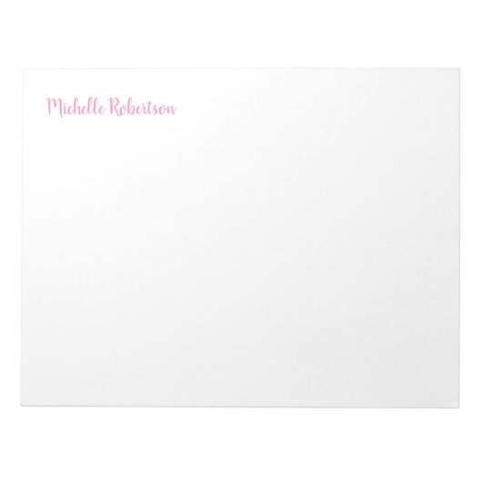 Personalisierte Berufliche Girly Classical Notizblock (Vorderseite)