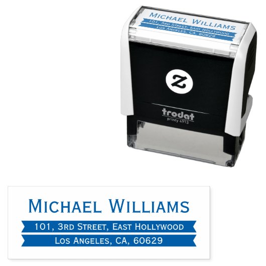 Personalisierte Berufliche Rücksendeadresse Permastempel (Beispiel)