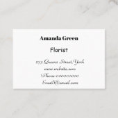 Personalisierte berufliche visitenkarte (Rückseite)