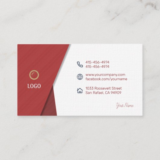 Personalisierte Berufliche Visitenkarte - maßgesch (Rückseite)