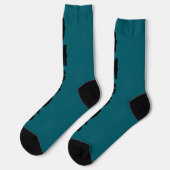 Personalisierte Beschriftung Schwarz Blau Trend Ch Socken (Linkes Detail)