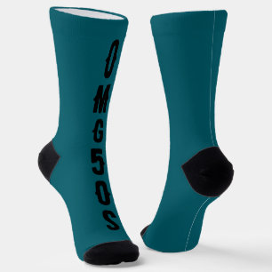 Personalisierte Beschriftung Schwarz Blau Trend Ch Socken