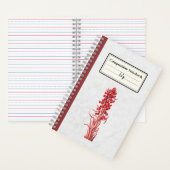 Personalisierte Besetzung der Schneeanlage Blume Notizblock (Innen)