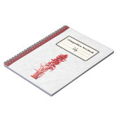 Personalisierte Besetzung der Schneeanlage Blume Notizblock (Linke Seite)