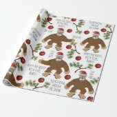 Personalisierte Besetzung durch den Schnee Geschenkpapier (Ungerollt)