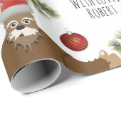 Personalisierte Besetzung durch den Schnee Geschenkpapier (Rolleneckpunkt)