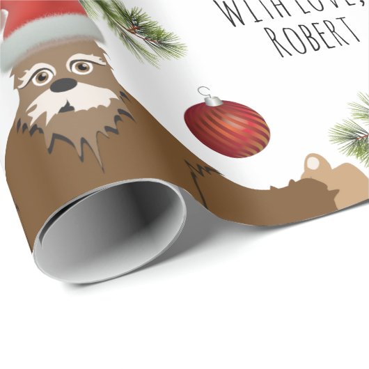 Personalisierte Besetzung durch den Schnee Geschenkpapier (Rolleneckpunkt)