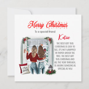 Personalisierte besondere Weihnachtskarte für den  Einladung