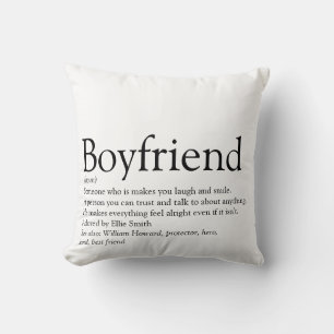 Personalisierte Best Boyfriend-Definition Kissen