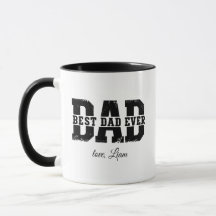 Personalisierte Best Dad Ever Fotocollage Schwarze
