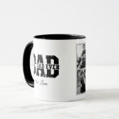 Personalisierte Best Dad Ever Fotocollage Schwarze Tasse (Vorderseite Links)