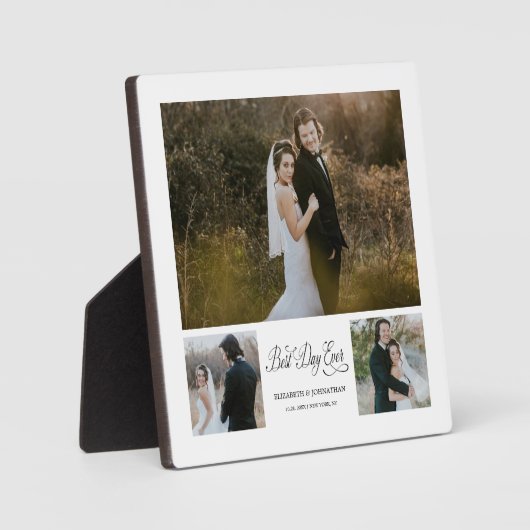 Personalisierte Best Day-Ever-Foto-Plakette mit Aa Fotoplatte (Vorderseite)