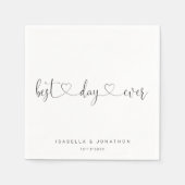 Personalisierte "Best Day Ever" Hochzeit von Napki Serviette (Vorderseite)