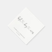 Personalisierte "Best Day Ever" Hochzeit von Napki Serviette (Ecke)