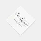 Personalisierte "Best Day Ever" Hochzeit von Napki Serviette (Ecke)